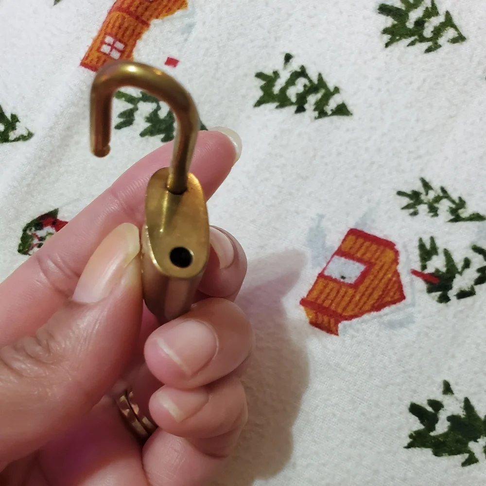 Louis Vuitton Authentic Vintage Gold Brass Padlock And Key